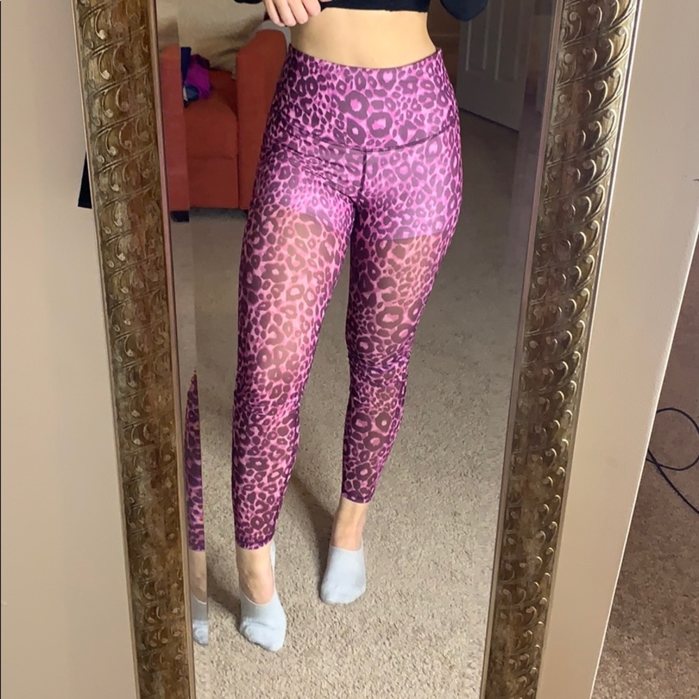 Fabletics Purple Leopard Leggings